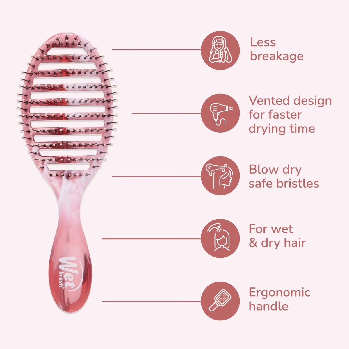 Speed Dry Vented Detangling Hair Brush